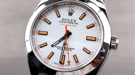 rolex milgauss clone|rolex milgauss 116400 white dial.